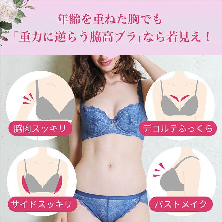 EBT003|アンテシュクレ intesucre 重力に逆らう脇高ブラ ブラジャー単品 BCDEFGカップ アンダー65/70/75cm