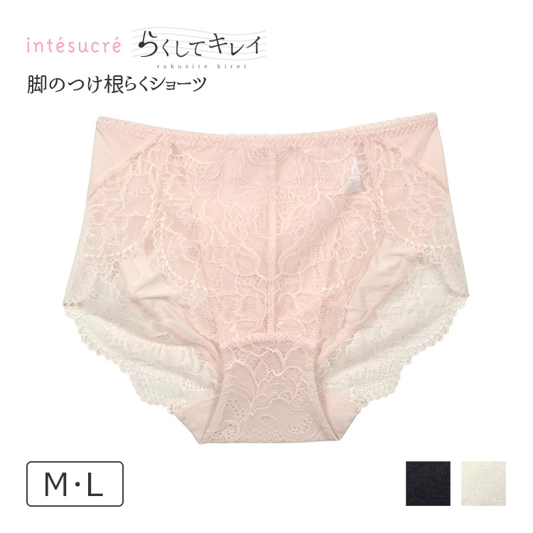 ISP316|アンテシュクレ intesucre らくしてキレイ IBT316ペア 脚のつけ根らくショーツ スタンダードショーツ S/M/L/LL