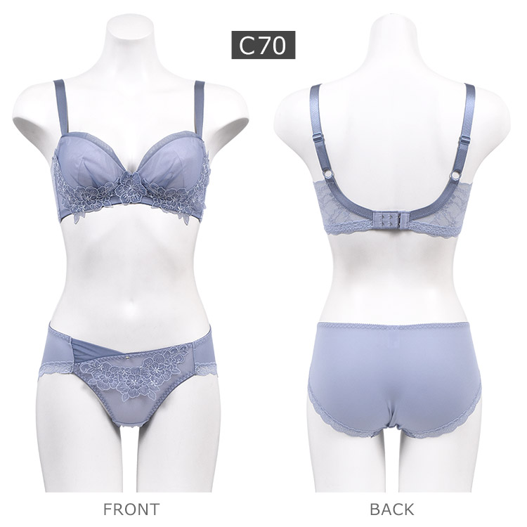 IBT331|アンテシュクレ intesucre なでしこブラ 脇高スレンダースタイル ブラセット CDEFGカップ アンダー65/70/75cm