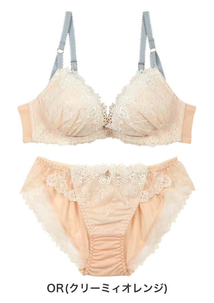 IBT334|アンテシュクレ intesucre 毎日フィットブラ Wパッドボリュームタイプ ブラセット くっきり谷間メイク BCDEカップ アンダー65/70/75cm