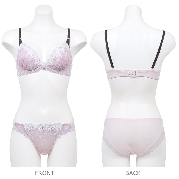 IBT334|アンテシュクレ intesucre 毎日フィットブラ Wパッドボリュームタイプ ブラセット くっきり谷間メイク BCDEカップ アンダー65/70/75cm