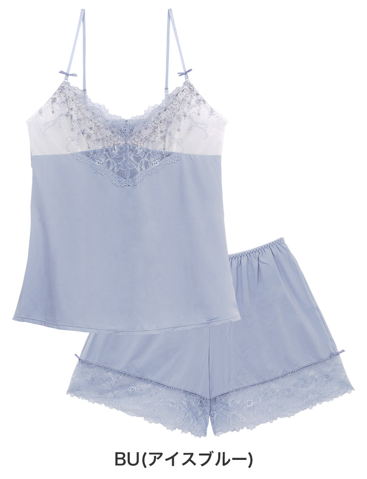 ILC366|アンテシュクレ intesucre らくしてキレイ ふわさらtype IBT366ペア キャミセット キャミソール+タップパンツ M-L