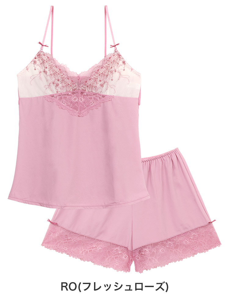 ILC366|アンテシュクレ intesucre らくしてキレイ ふわさらtype IBT366ペア キャミセット キャミソール+タップパンツ M-L