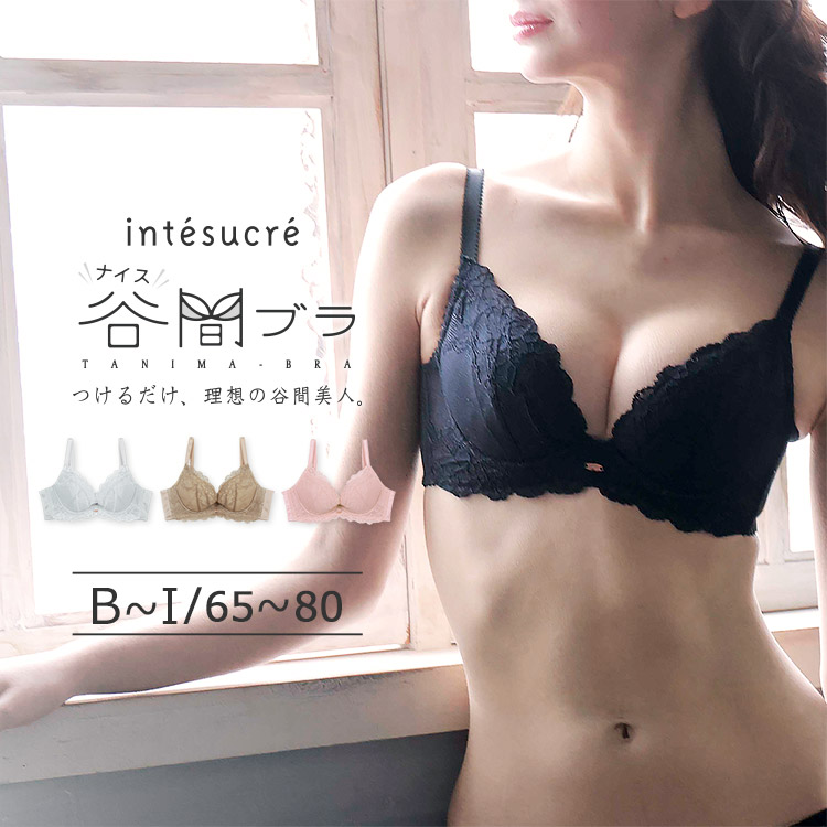 IBT362｜アンテシュクレ intesucre ナイス谷間 立体感プラス ブラジャー単品 脇高ブラ BCDEFGHIカップ アンダー 65/70/75/80cm