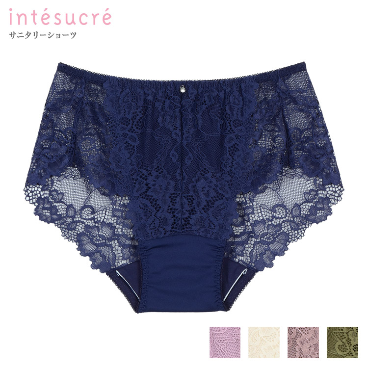 ISE351｜アンテシュクレ intesucre 脇高ブラPremium IBT351ペア いつでも使えるサニタリーショーツ M/L/LL