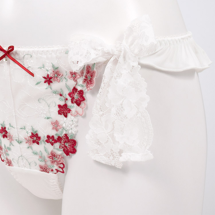 IST354|アンテシュクレ intesucre なでしこブラ 脇高スレンダースタイル IBT354ペア Tバックショーツ サイドリボンショーツ 全3色 M/L