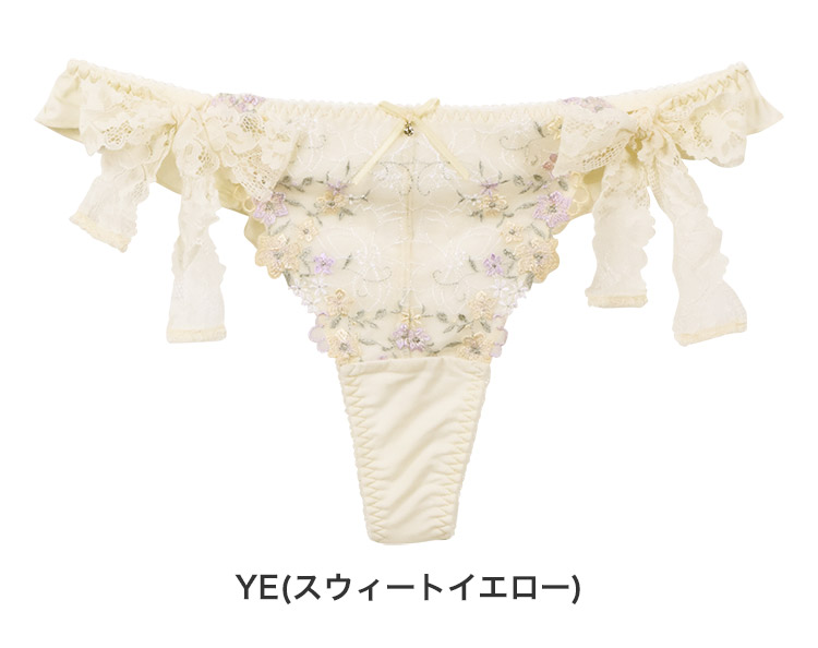 IST354|アンテシュクレ intesucre なでしこブラ 脇高スレンダースタイル IBT354ペア Tバックショーツ サイドリボンショーツ 全3色 M/L