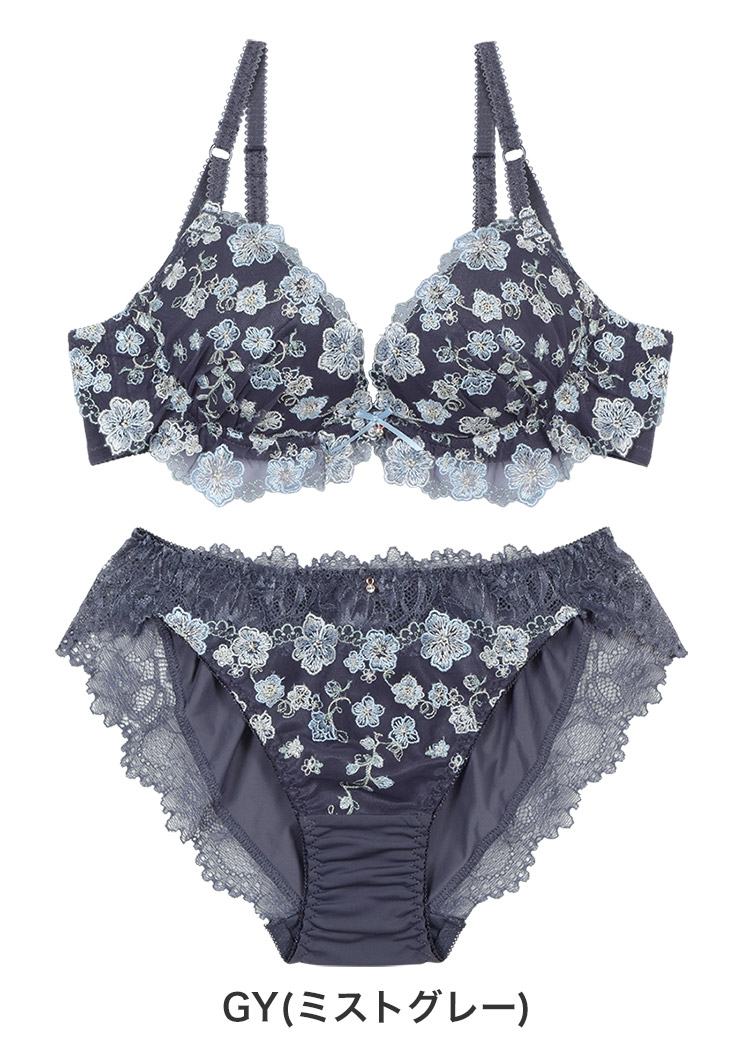 IBT374S|アンテシュクレ intesucre 毎日フィットブラ Wパッドボリュームタイプ ブラセット くっきり谷間メイク BCDEカップ アンダー60/65/70/75cm