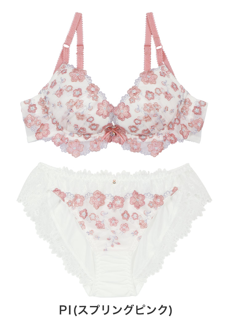 IBT374S|アンテシュクレ intesucre 毎日フィットブラ Wパッドボリュームタイプ ブラセット くっきり谷間メイク BCDEカップ アンダー60/65/70/75cm