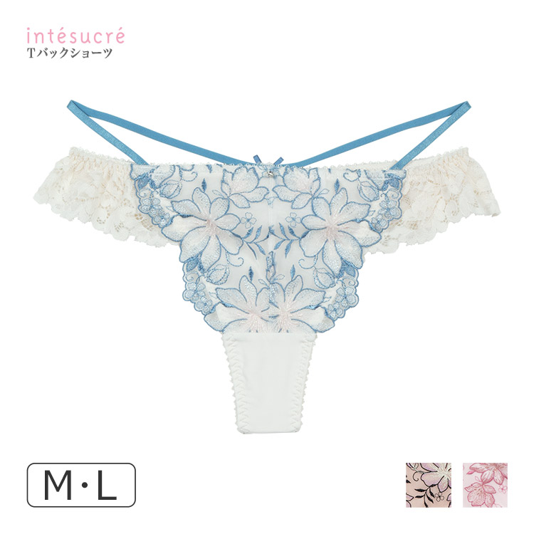 IST384｜アンテシュクレ intesucre なでしこブラ  IBT384ペア Ｔバックショーツ M/L