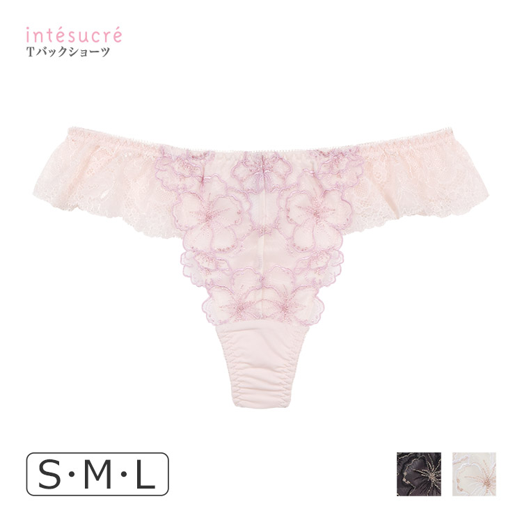 IST386｜アンテシュクレ intesucre 毎日フィットブラ IBT386Sペア Ｔバックショーツ S/M/L