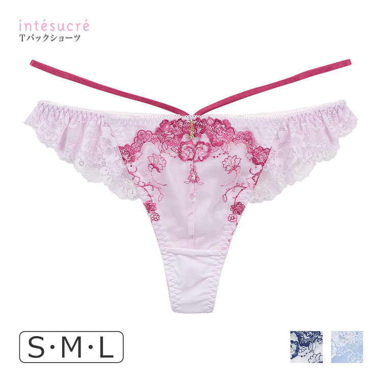 IST387|アンテシュクレ intesucre 毎日フィットブラ IBT387Sペア Tバックショーツ S/M/L