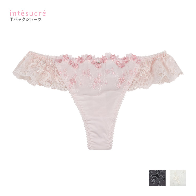 IST381｜アンテシュクレ intesucre 毎日フィットブラ IBT381Sペア Ｔバックショーツ M