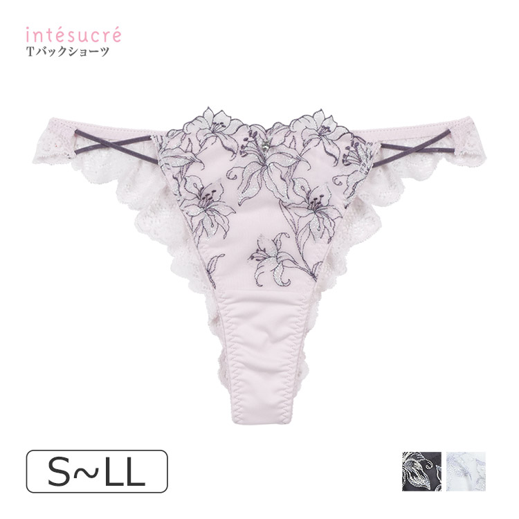 IST390|アンテシュクレ intesucre 脇高ブラ Premium IBT390ペア Tバックショーツ S/M/L/LL