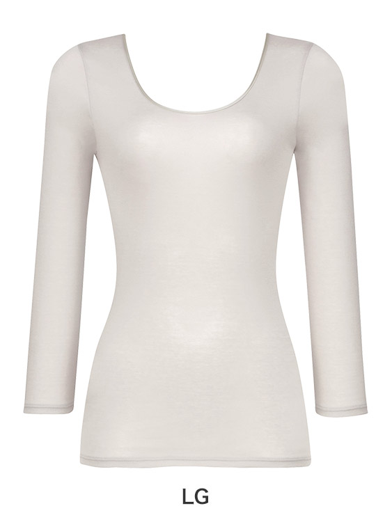 CLD322|ワコール スゴ衣 なめらかコットン トップス Uネック 8分袖 全2色 M-LL