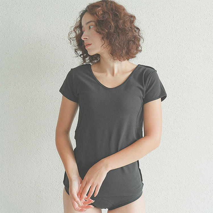 D87510-29|リオ RIO 着る保湿クリーム インナー 汗パッド付フレンチインナー M/L