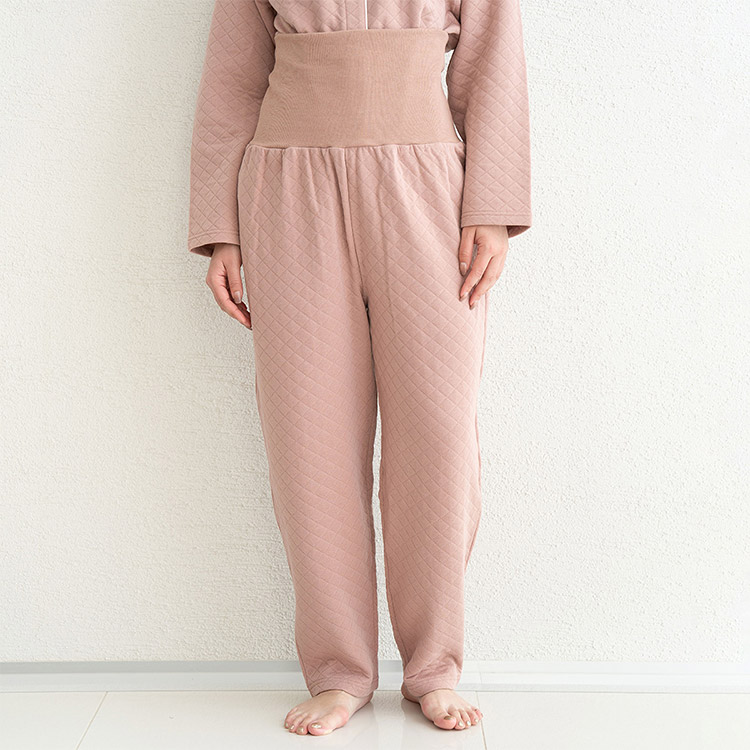 D93501-39|リオ RIO 着る保湿クリーム ソフトキルト 2wayネックスリーピングウェア ルームウェア 上下セット M/L