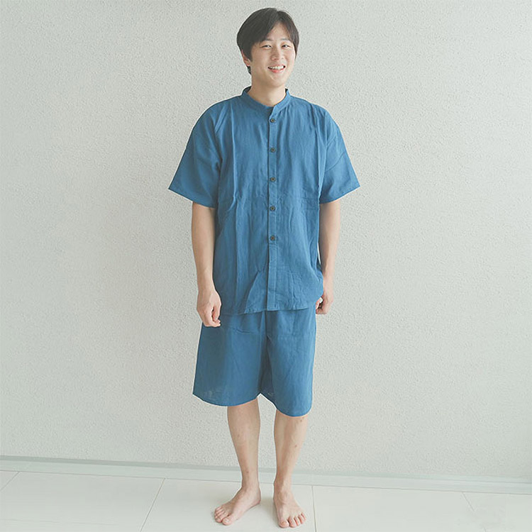 D93507-32|リオ RIO 着る保湿クリーム スリーピングウェア 前開きメンズパジャマ メンズ M/L