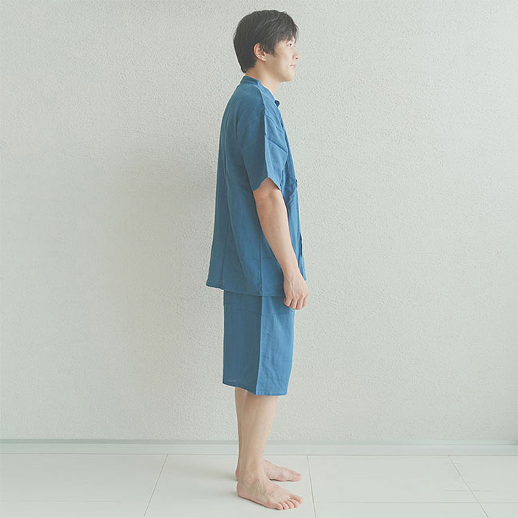 D93507-32|リオ RIO 着る保湿クリーム スリーピングウェア 前開きメンズパジャマ メンズ M/L