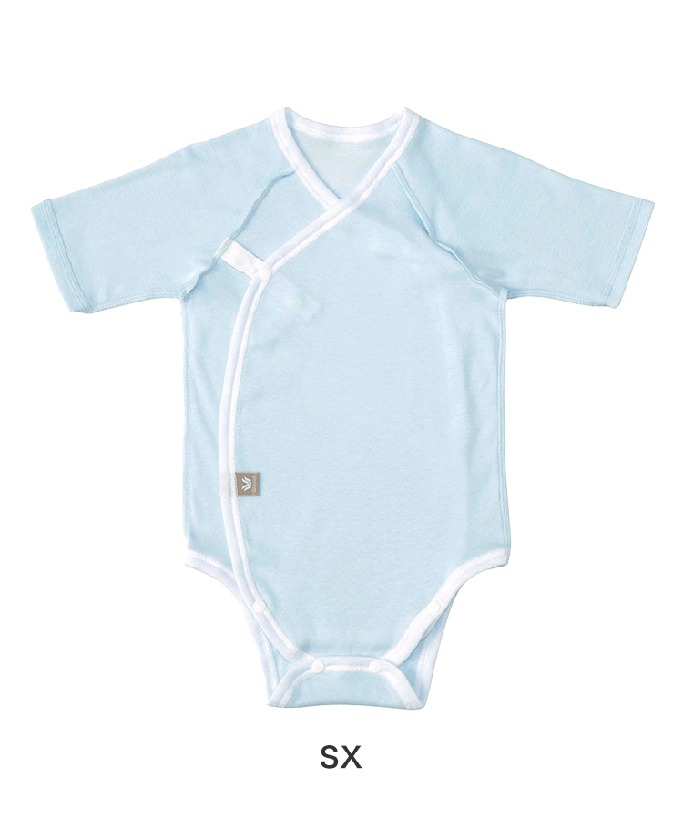 BGS385|ワコール ベビー オーガニックコットンプレミアム100% ベビーロンパース 50-60/60-70 日本アトピー協会推薦品