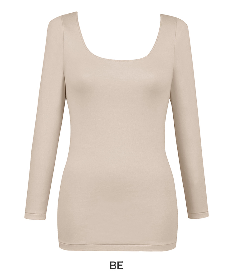 EL4831|ワコール ウイング ふんわり、やわらか、あたたかい 綿の贅沢オーガニック トップス (8分袖) S/M/L/LL