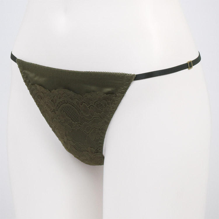 237613|COCO Linge ベルテッドレーシー Tバックショーツ M