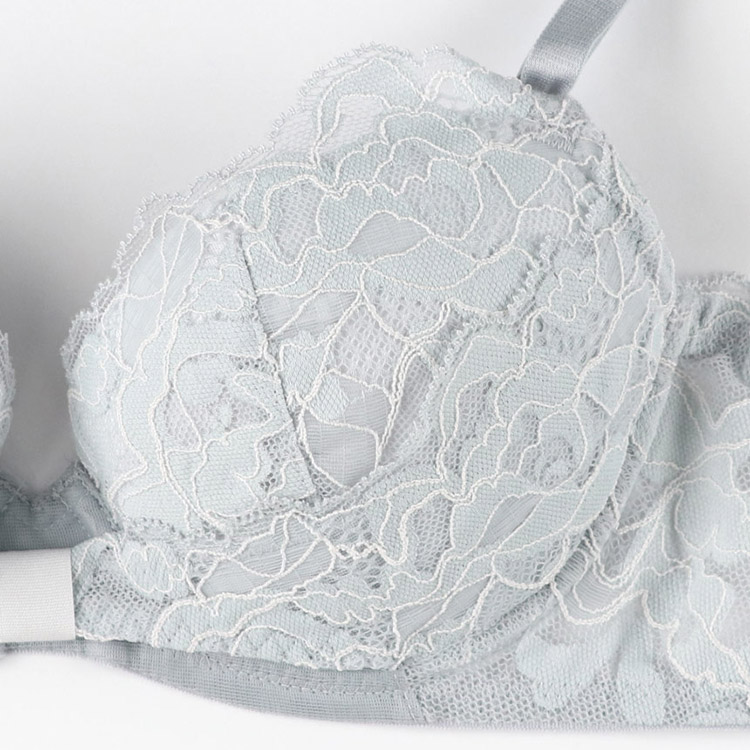 BUN201|ウンナナクール une nana cool リボンブラレース 胸もとフィットながもち~動いても、キレイはつづく~ ブラジャー単品 ABCDEFFカップ アンダー 65/70/75cm