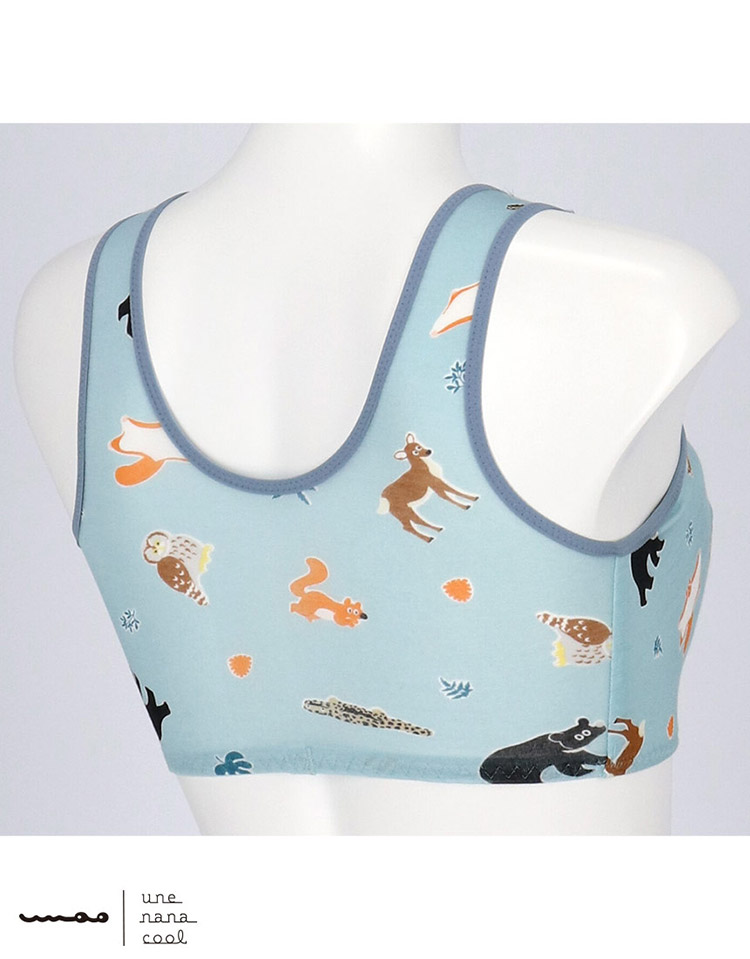 JB3952|ウンナナクール une nana cool ナイトアップブラ MADE WITH 京都市動物園 ノンワイヤーブラ M/L/LL/3L
