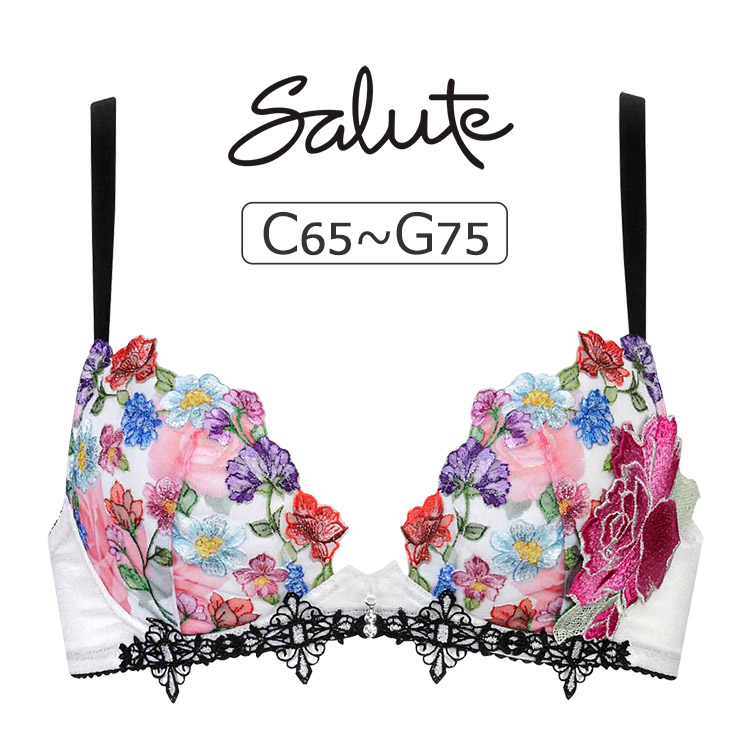 BTJ760｜ワコール サルート 60グループ 60G ブラジャー単品 フロントエックス CDEFGカップ  アンダー65/70/75cm