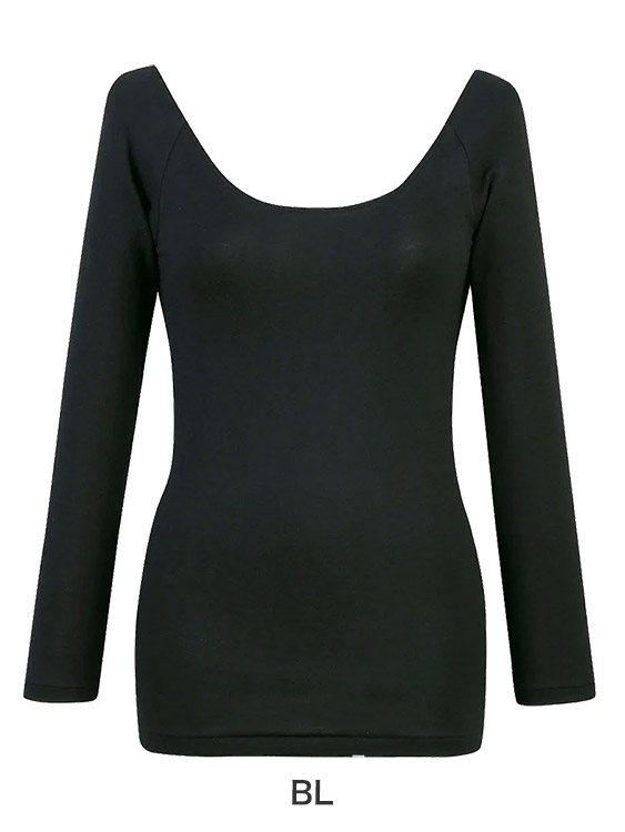 EL4931|ワコール ウイング ムレにくく、あたたかで快適 綿の贅沢オーガニック インナー トップス ネック広め 8分袖 M/L/LL