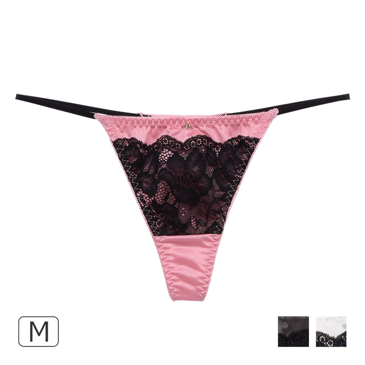 237619｜COCO Linge サテンアトラクティブコード  Ｔバックショーツ M