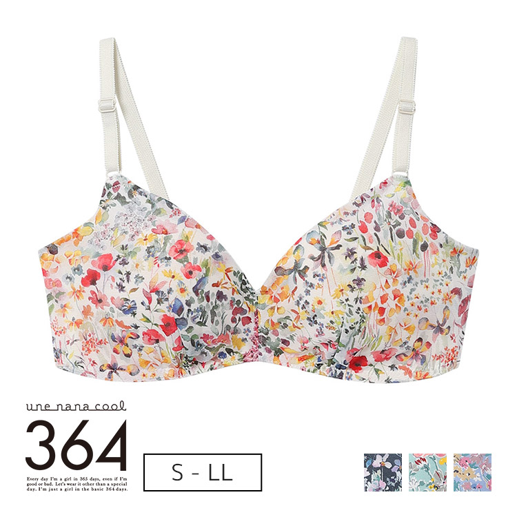 BUN123｜ウンナナクール une nana cool MADE WITH LIBERTY FABRIC 364シンプル ノンワイヤーブラ S/M/L/LL