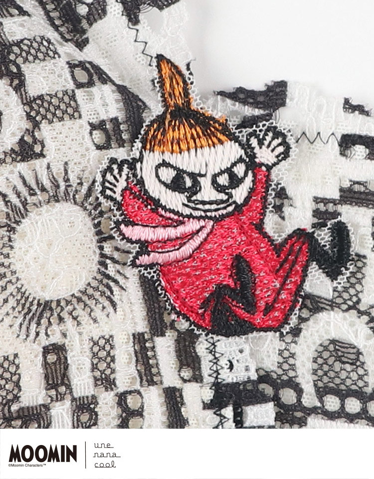 BUN130|ウンナナクール une nana cool MOOMIN × une nana cool 364 レース ノンワイヤーブラ S/M/L/LL