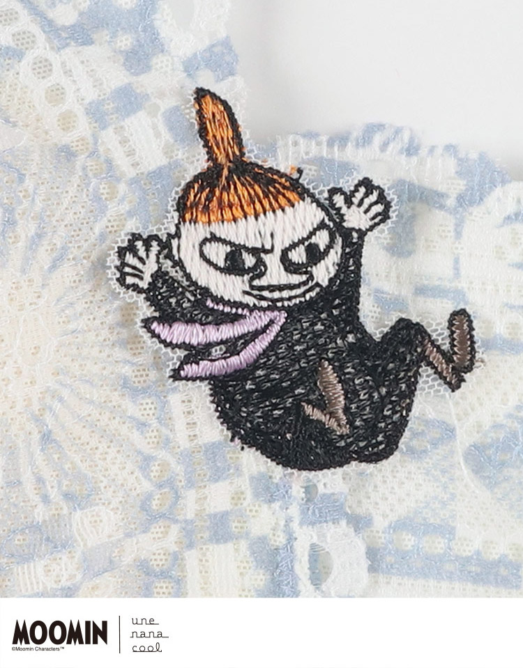 BUN130|ウンナナクール une nana cool MOOMIN × une nana cool 364 レース ノンワイヤーブラ S/M/L/LL