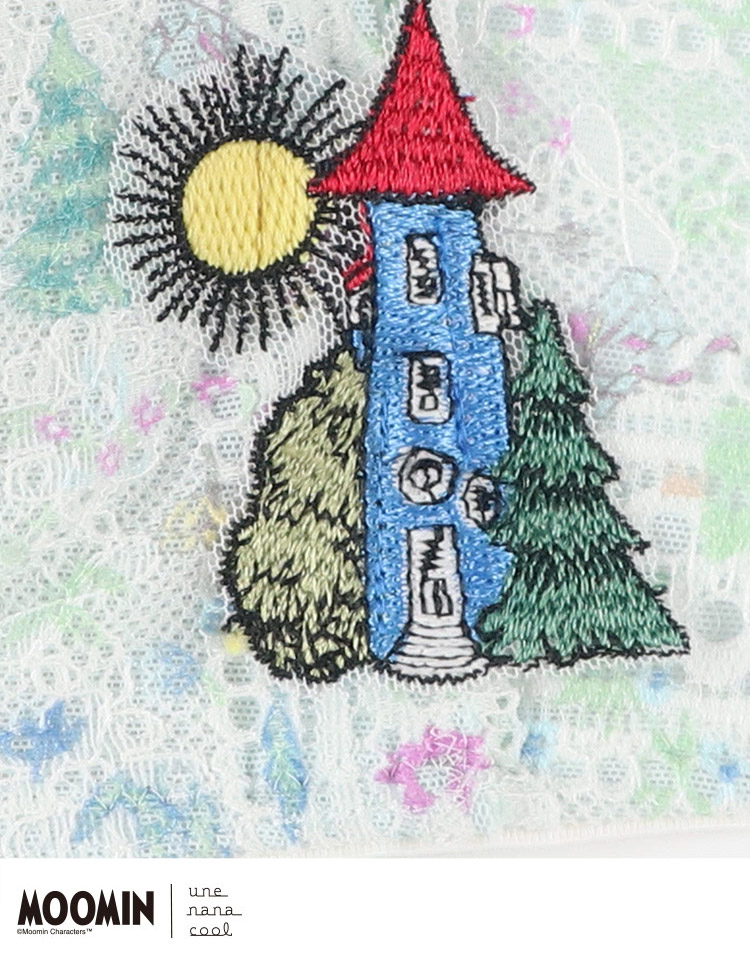 BUN130|ウンナナクール une nana cool MOOMIN × une nana cool 364 レース ノンワイヤーブラ S/M/L/LL