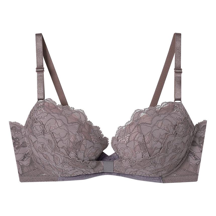 BUN201|ウンナナクール une nana cool リボンブラレース 胸もとフィットながもち~動いても、キレイはつづく~ ブラジャー単品 ABCDEFFカップ アンダー 65/70/75cm