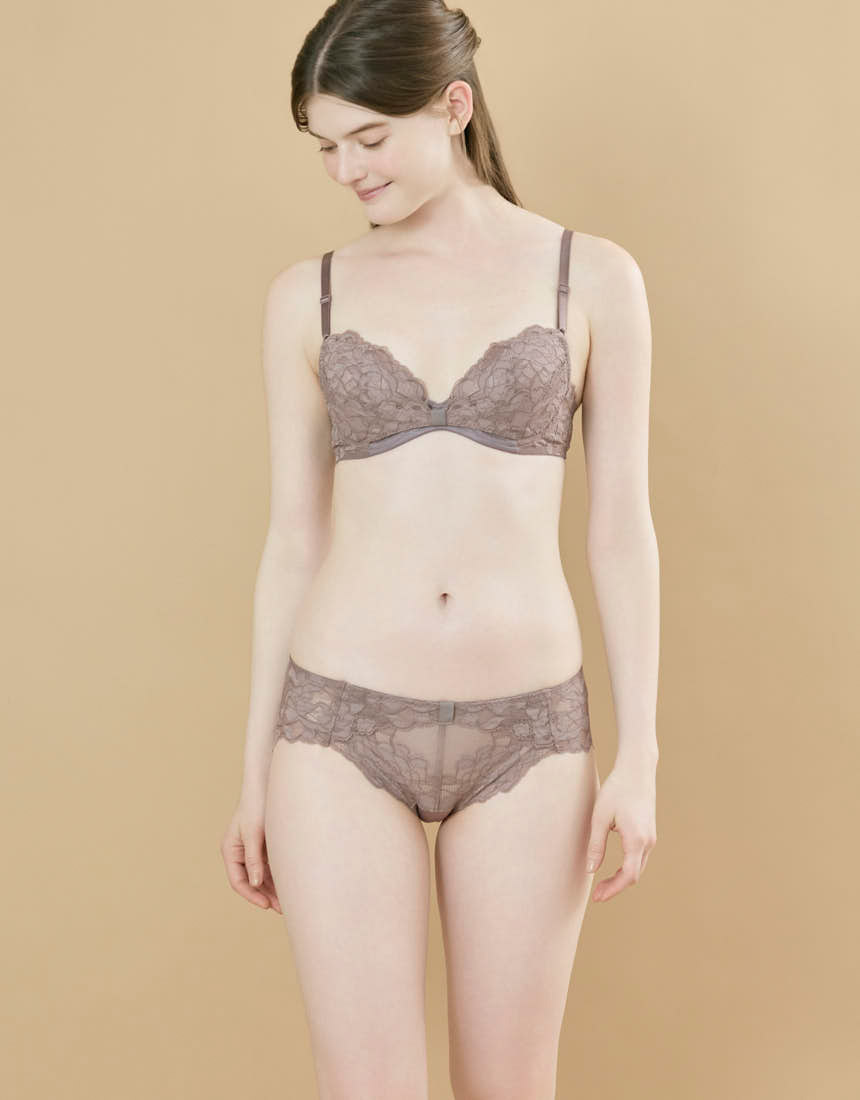 BUN201|ウンナナクール une nana cool リボンブラレース 胸もとフィットながもち~動いても、キレイはつづく~ ブラジャー単品 ABCDEFFカップ アンダー 65/70/75cm