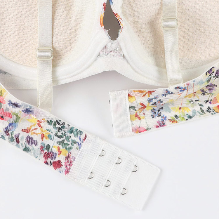 BUN223|ウンナナクール une nana cool MADE WITH LIBERTY FABRIC リボンブラ 胸もとフィットながもち~動いても、キレイはつづく~ ブラジャー単品 BCDEFFカップ アンダー 65/70/75cm