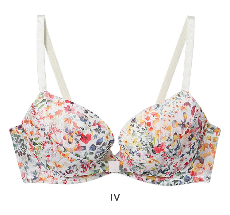 BUN223|ウンナナクール une nana cool MADE WITH LIBERTY FABRIC リボンブラ 胸もとフィットながもち~動いても、キレイはつづく~ ブラジャー単品 BCDEFFカップ アンダー 65/70/75cm