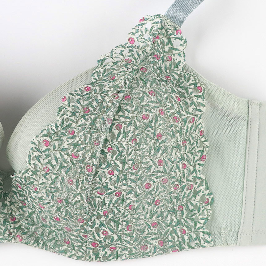 JB2323|ウンナナクール une nana cool MADE WITH LIBERTY FABRIC さあ、わたし レース ブラジャー単品 BCDEFカップ アンダー 65/70/75/80cm
