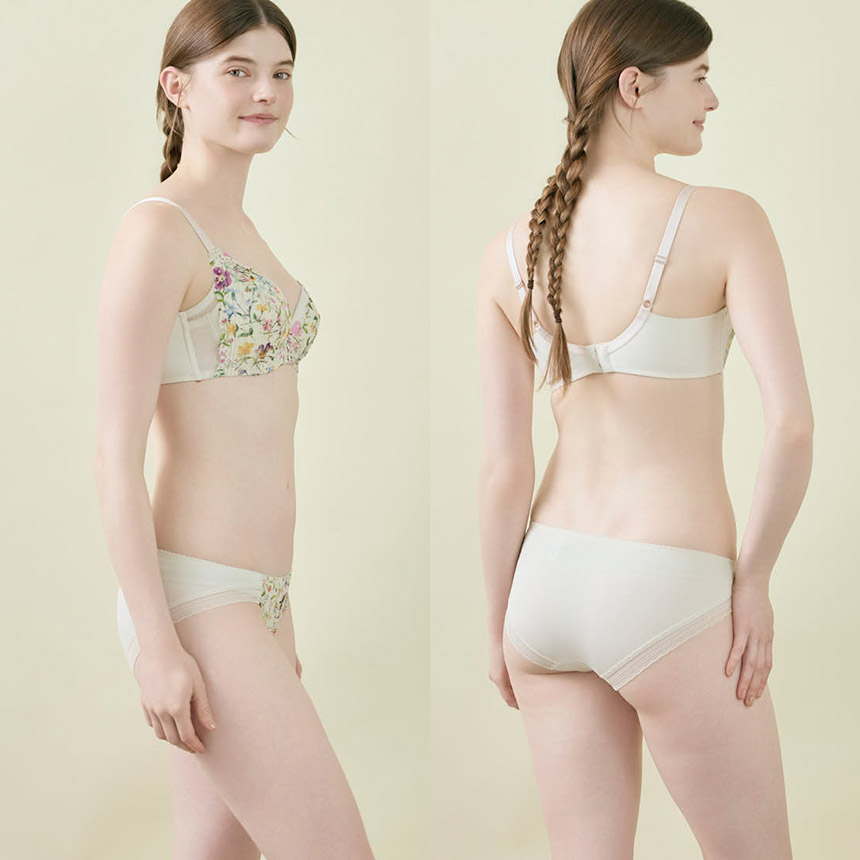 JB2323|ウンナナクール une nana cool MADE WITH LIBERTY FABRIC さあ、わたし レース ブラジャー単品 BCDEFカップ アンダー 65/70/75/80cm