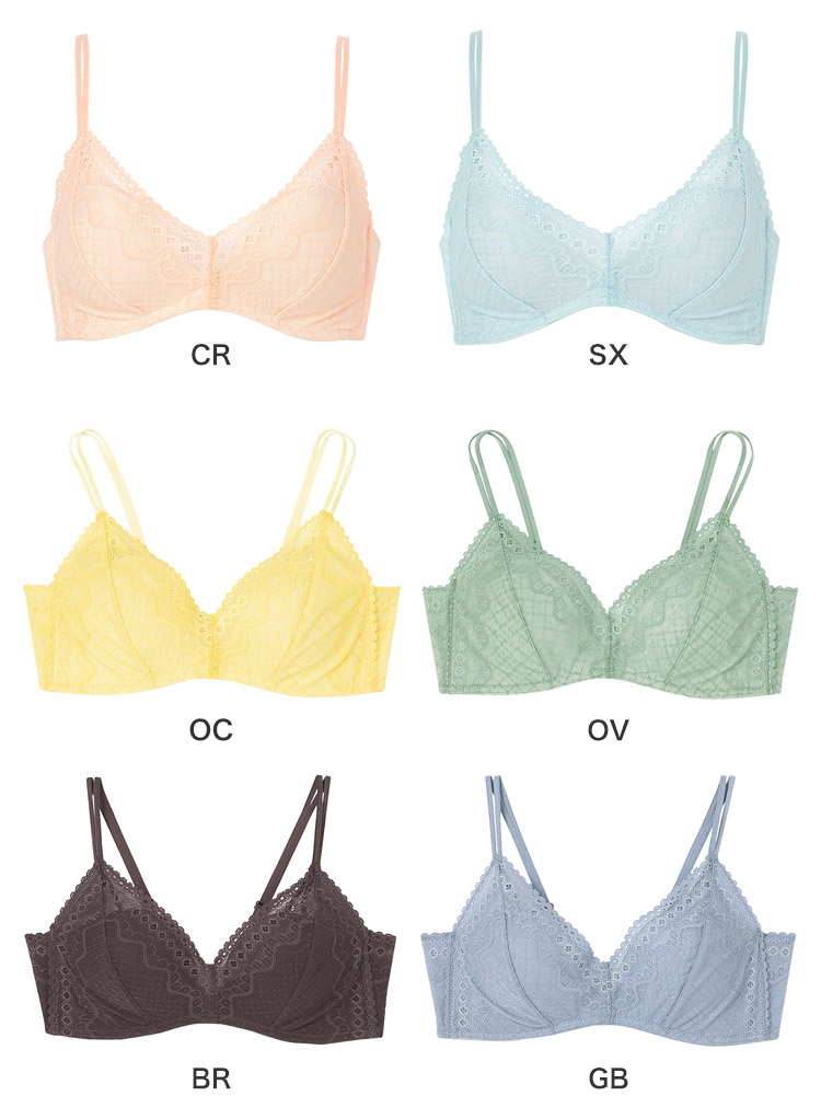 JB3510|ウンナナクール une nana cool 特別な日以外の364日つけたくなるブラ 364 レース ノンワイヤーブラ SS/S/M/L/LL