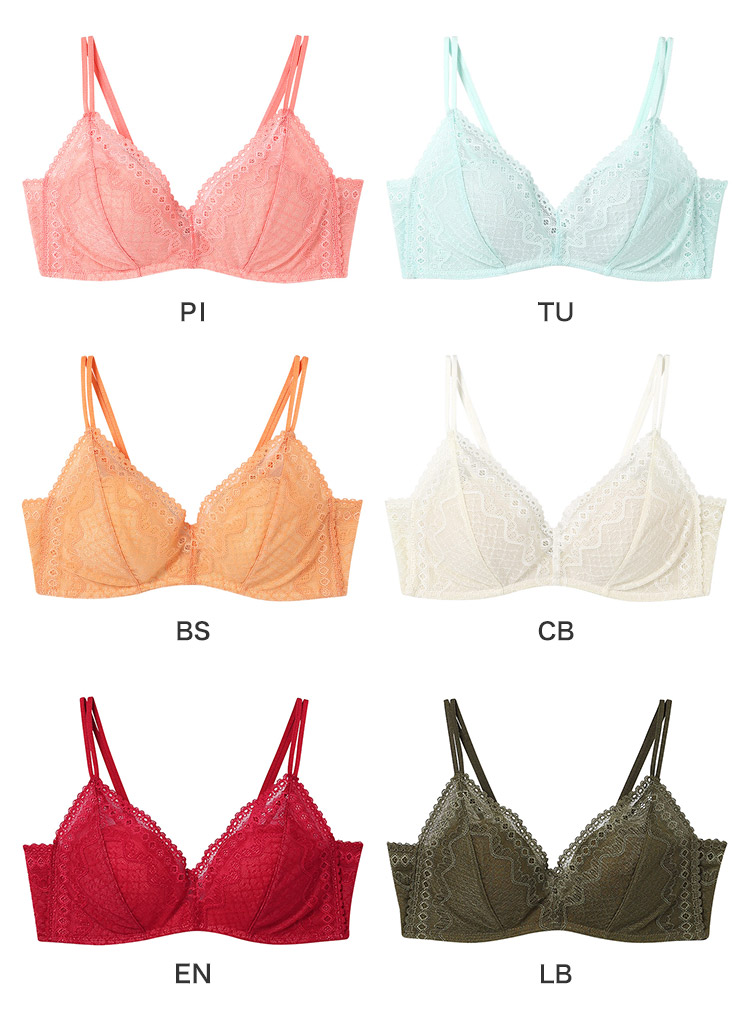 JB3510|ウンナナクール une nana cool 特別な日以外の364日つけたくなるブラ 364 レース ノンワイヤーブラ SS/S/M/L/LL