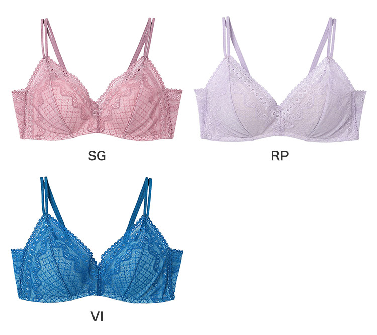 JB3510|ウンナナクール une nana cool 特別な日以外の364日つけたくなるブラ 364 レース ノンワイヤーブラ SS/S/M/L/LL