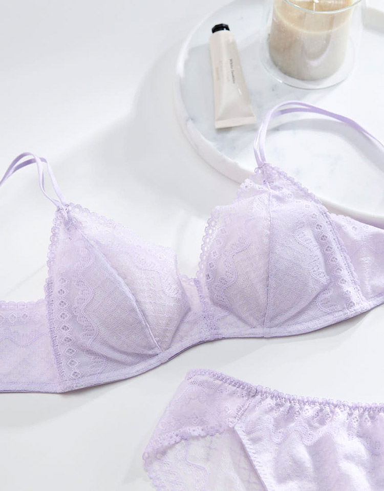 JB3510|ウンナナクール une nana cool 特別な日以外の364日つけたくなるブラ 364 レース ノンワイヤーブラ SS/S/M/L/LL