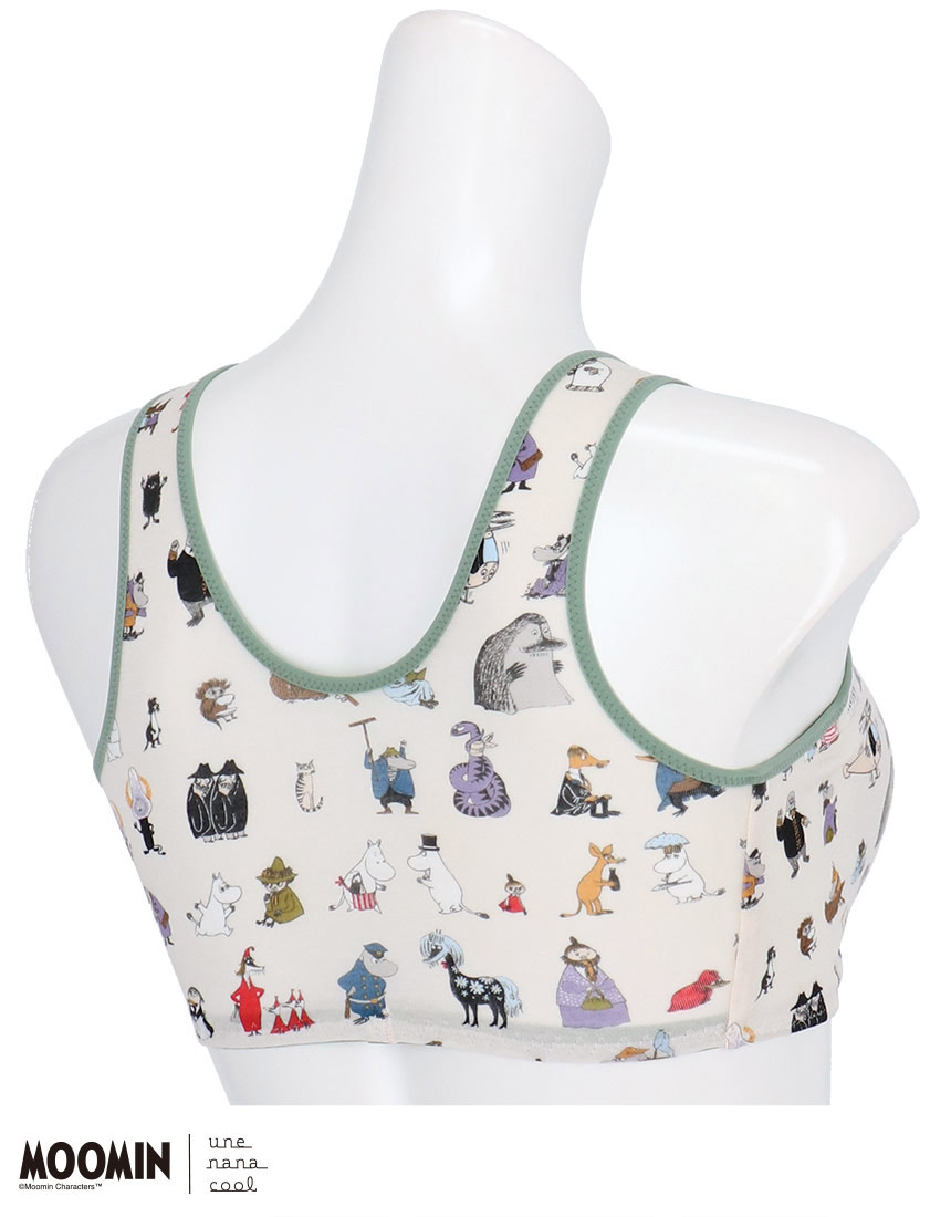 JB3951|ウンナナクール une nana cool MOOMIN × une nana cool ナイトアップブラ ノンワイヤーブラ M/L/LL/3L