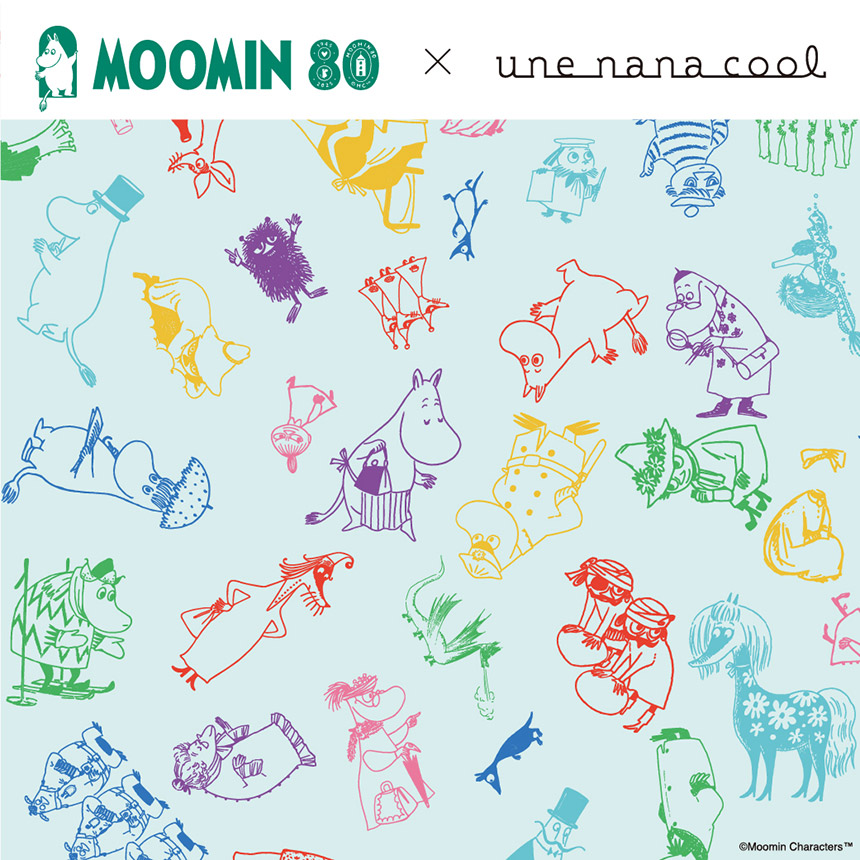 JB3951|ウンナナクール une nana cool MOOMIN × une nana cool ナイトアップブラ ノンワイヤーブラ M/L/LL/3L