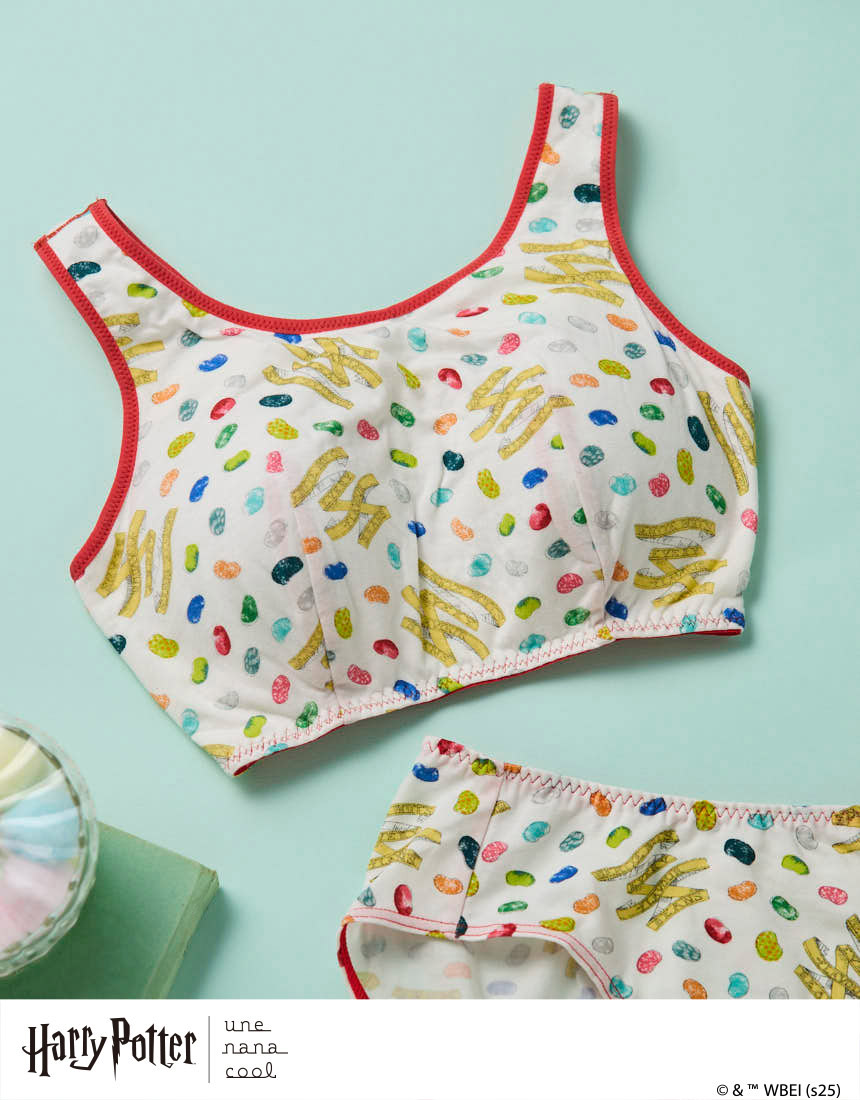 JB3957|ウンナナクール une nana cool Harry Potter × une nana cool ナイトアップブラ ノンワイヤーブラ M/L/LL/3L