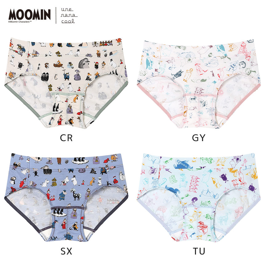 LF5051|ウンナナクール une nana cool MOOMIN × une nana cool サニタリーショーツ 羽つきナプキン対応 M/L