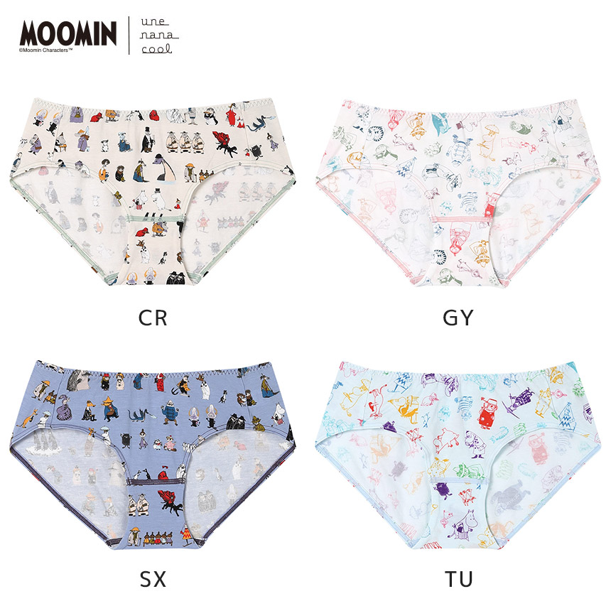 LF6251|ウンナナクール une nana cool MOOMIN × une nana cool スタンダードショーツ M/L